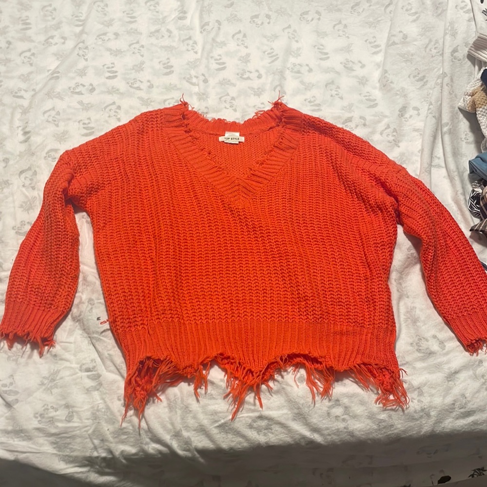 Orange sweater